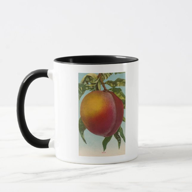 Fruit Chromo Lithograph of PeachFruitState Mug (Left)