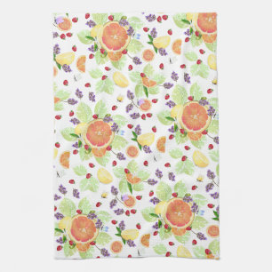 Fruit Citrus Mix Grapefruit Lemon Orange Tea Towel