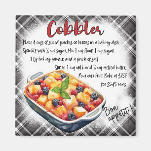 Fruit Cobbler Recipe Magnet