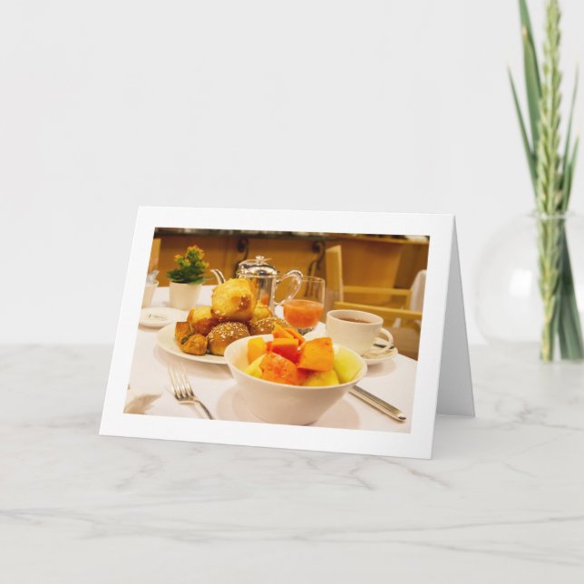 Fruit Compote Folded Blank Greeting Card (Front)