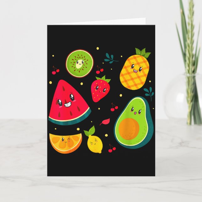 Fruit Costume Sweet Tea Fruit Salad Men Women Coup Card (Front)
