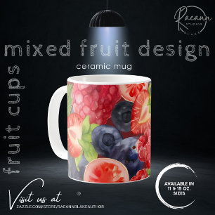Fruit Cups - Mixed Fruits Design Ceramic Mug