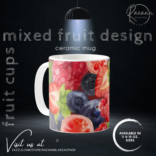 Fruit Cups - Mixed Fruits Design Ceramic Mug (Creator Uploaded)