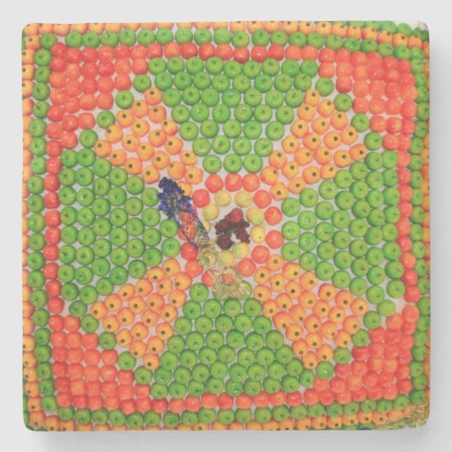Fruit Design Texture From Israel Square Coaster (Front)