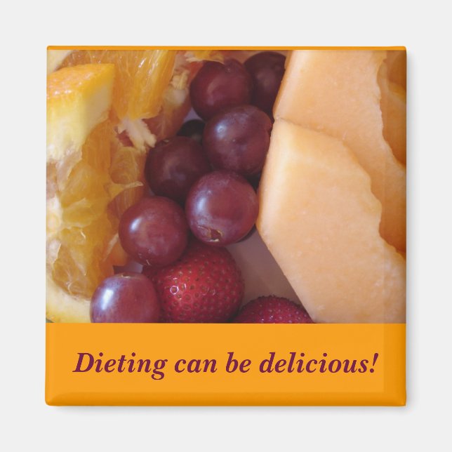 fruit, Dieting can be delicious! Magnet (Front)