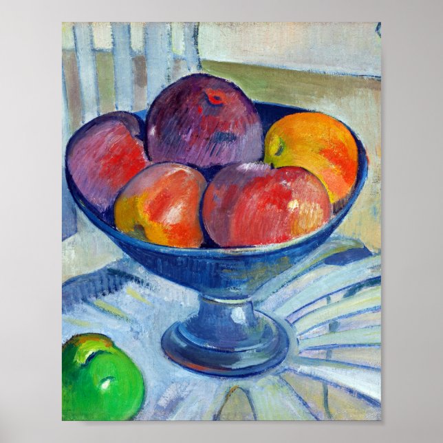 Fruit Dish on a Garden Chair by Paul gauguin Poster (Front)