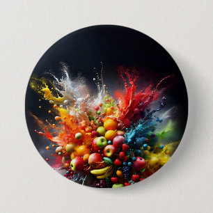 Fruit explosion 7.5 cm round badge
