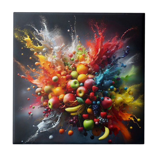 Fruit explosion ceramic tile (Front)