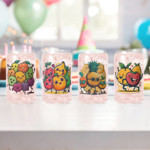 fruit festa happy dancing can glass