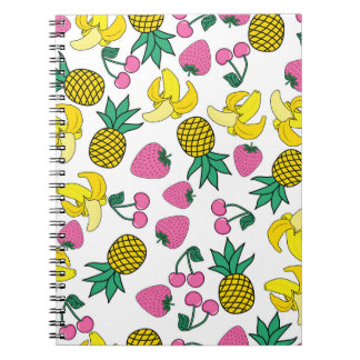Fruit Fiesta: Bananas, Pineapples, Strawberries Notebook
