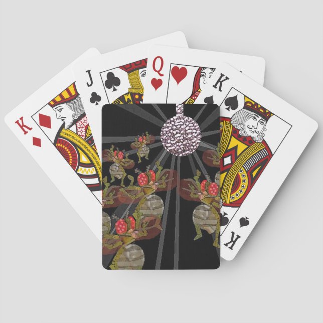 Fruit Flies Dancing Under The Disco Ball Playing Cards (Back)