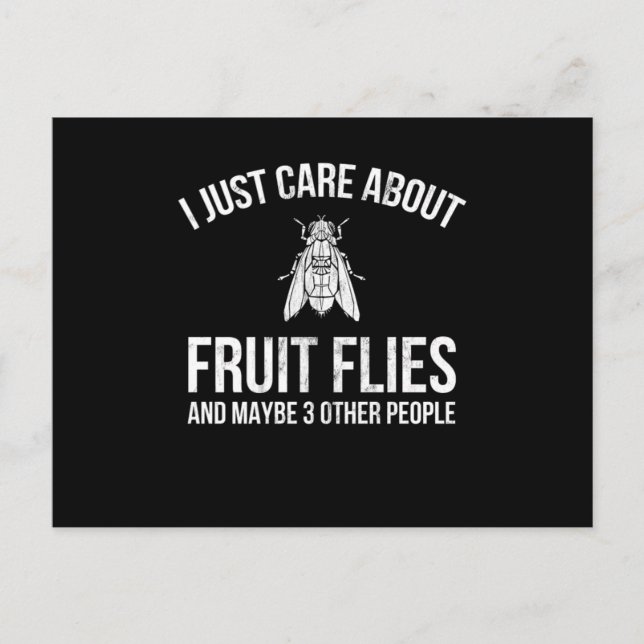 Fruit Flies Design I Just Care About Fruit Flies Postcard (Front)