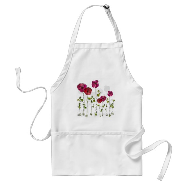 Fruit Flower Cool Cute Girly Retro Floral Standard Apron (Front)