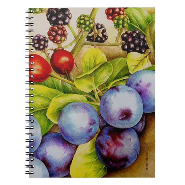 Fruit from the Hedgerow fine art notebook (Front)