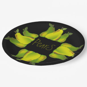 Fruit Fruits Pear Pears Design Digital Graphics Paper Plate