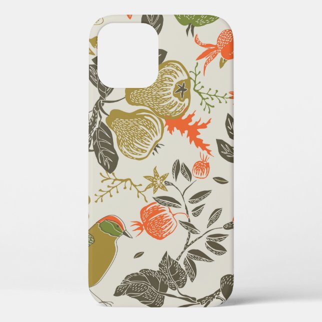 fruit garden with bird. seamless pattern Case-Mate iPhone case (Back)