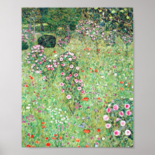 Fruit Garden With Roses By Gustav Klimt Poster