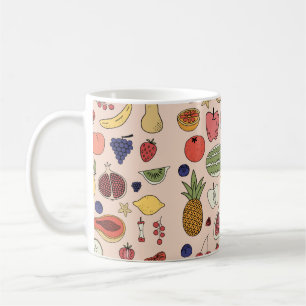 Fruit hand drawn pattern coffee mug