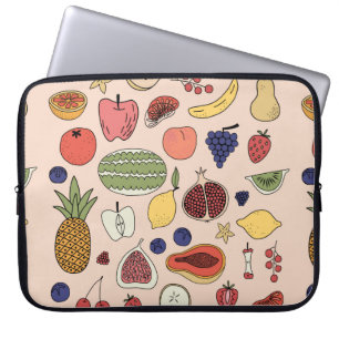 Fruit hand drawn pattern laptop sleeve