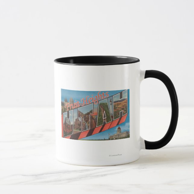 Fruit Heights, Utah - Large Letter Scenes Mug (Right)