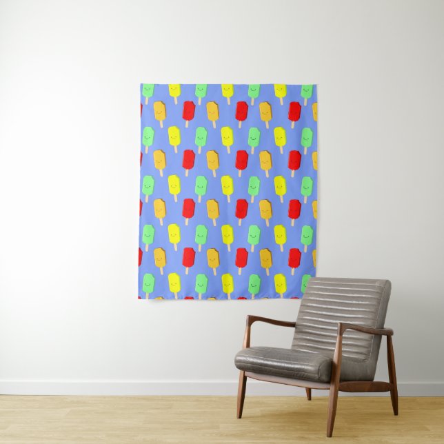 Fruit Ice Pop Pattern Tapestry (In Situ)