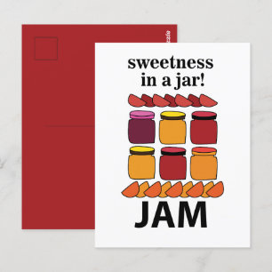 Fruit Jam Sweetness In A Jar Fruit Jam Postcard