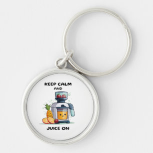 Fruit Juicer Keep Calm And Juice Health Key Ring