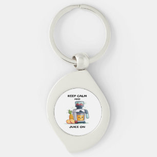 Fruit Juicer Keep Calm And Juice Health Key Ring