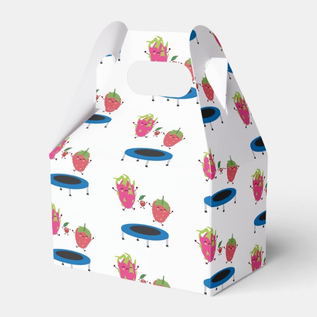 Fruit Jumping On Trampoline  Favour Box (Front Side)