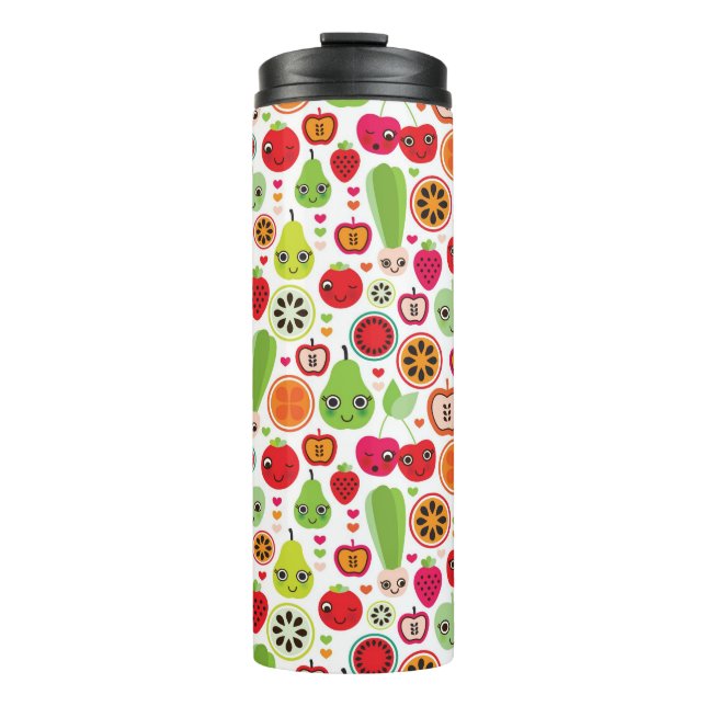 fruit kids illustration apple thermal tumbler (Front)