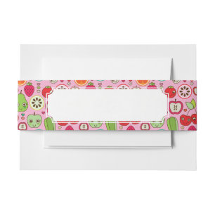 fruit kitchen illustration pattern invitation belly band