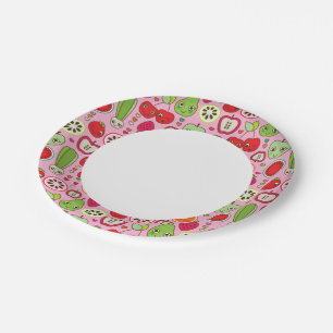 fruit kitchen illustration pattern paper plate