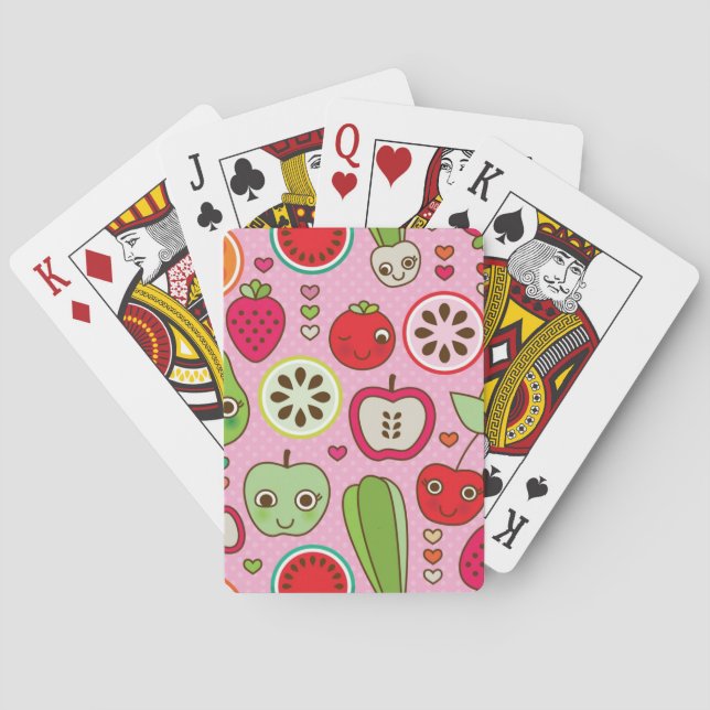 fruit kitchen illustration pattern playing cards (Back)