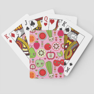 fruit kitchen illustration pattern playing cards