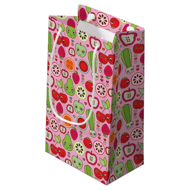 fruit kitchen illustration pattern small gift bag (Back Angled)