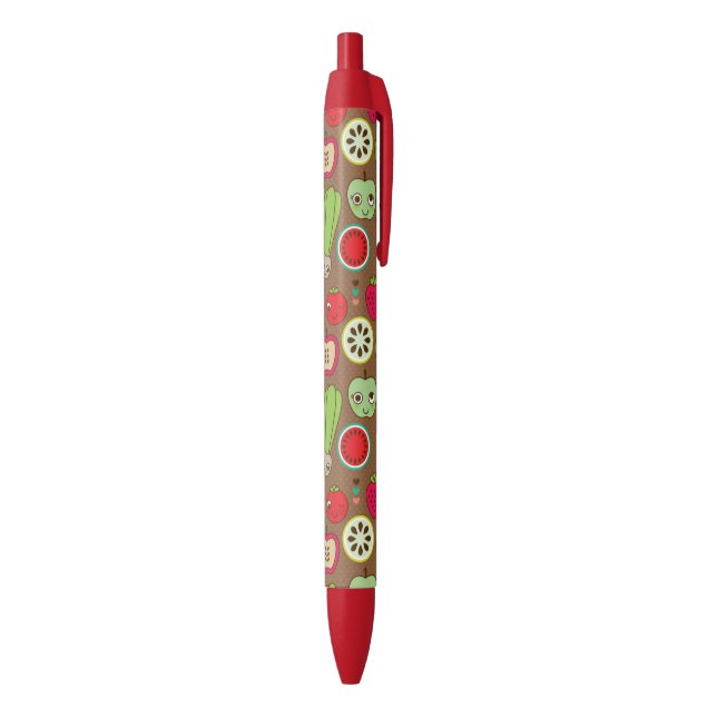 Fruit Kitchen Pattern Black Ink Pen (Bottom (Vertical))