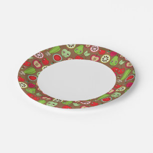 Fruit Kitchen Pattern Paper Plate