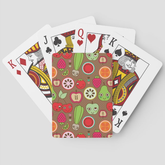 Fruit Kitchen Pattern Playing Cards (Back)