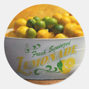 Fruit - Lemons - When life gives you lemons Classic Round Sticker