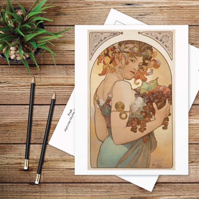 Fruit Lithograph Alphonse Mucha Postcard (Creator Uploaded)