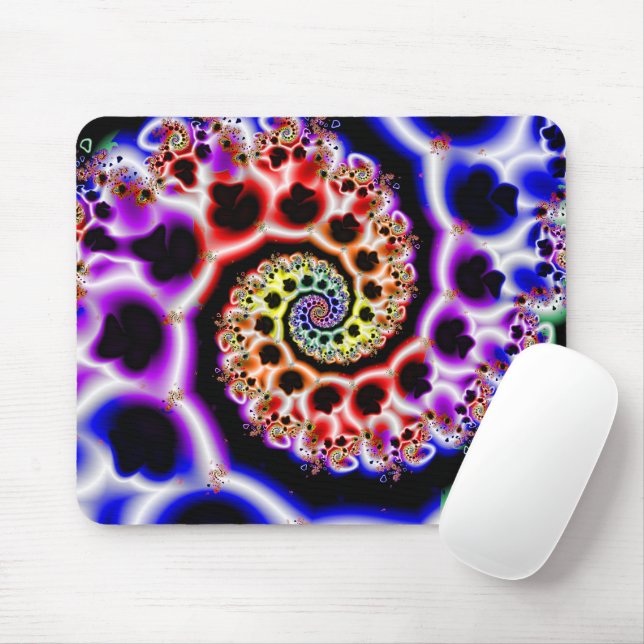 Fruit Loops | Rainbow Fractal Art Mouse Pad (With Mouse)