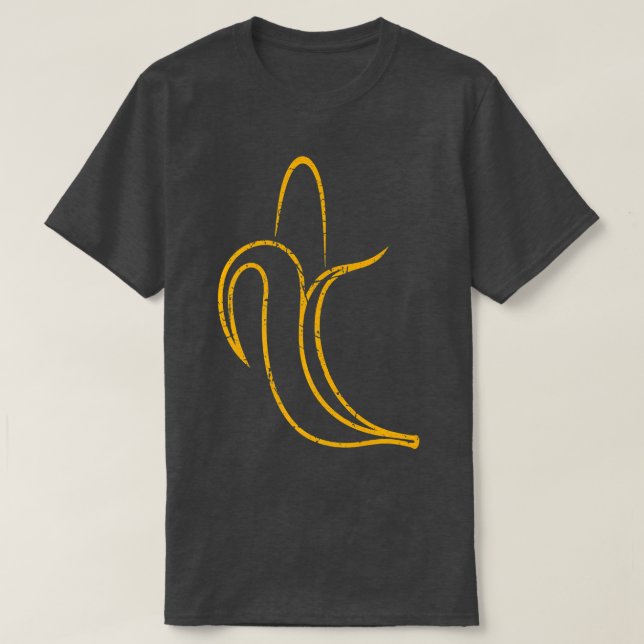 Fruit Lover Banana Minimalist Design Vegetarian Ba T-Shirt (Design Front)