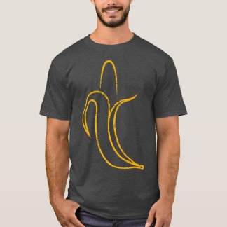Fruit Lover Banana Minimalist Design Vegetarian Ba T-Shirt