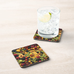 Fruit Lovers Delight Colorful Fruit Platter, Coaster