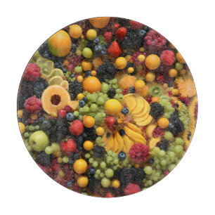 Fruit Lovers Delight Colorful Fruit Platter, Cutting Board