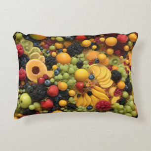 Fruit Lovers Delight Colorful Fruit Platter, Decorative Cushion