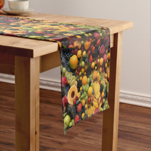 Fruit Lovers Delight Colorful Platter,  Short Table Runner
