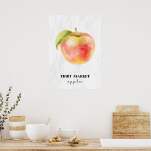 Fruit Market Apple Poster