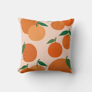 Fruit Market Print Oranges Vintage Fruit Art Decor Cushion