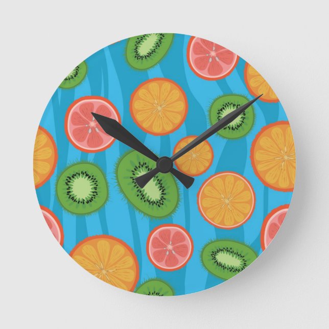 Fruit mood round clock (Front)